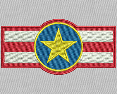Embroidery Design: Star symbol<br> 3.44w X 1.63h