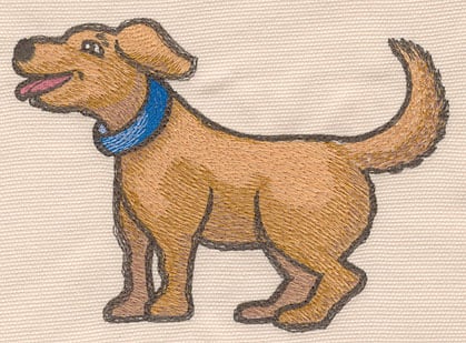 Embroidery Design: Dog large<br>5.42"w X 4.07"h