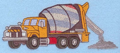 Embroidery Design: Cement Truck Large<br>2.92w X 7.00