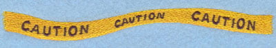 Embroidery Design: Caution Sign Large<br>7.05w X 0.89h