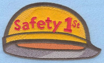 Embroidery Design: Safety Helmet Large Applique<br>5.30w X 3.16h
