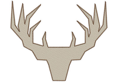 Embroidery Design: Deer 4 Mylar<br> 8.91w X 7.46h | Embroidery Legacy Embroidery Design: Deer 4 Mylar<br> 8.91w X 7.46h