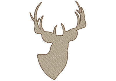 Embroidery Design: Deer 6 Mylar<br> 7.45w X 10.5h | Embroidery Legacy Embroidery Design: Deer 6 Mylar<br> 7.45w X 10.5h
