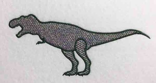 Embroidery Design: Dinosaur T-Rex Mylar Lg<br> 8.14w X 3.82h