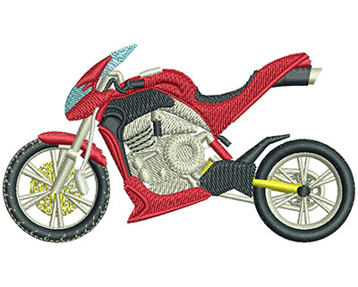 Embroidery Design: Rocket Bike Lg<br> 3.52w X 1.99h
