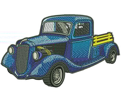 Embroidery Design: Classic Truck Lg<br> 4.52w X 2.79h