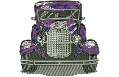 Embroidery Design: Purple Car Lg<br> 4.39w X 4.22h