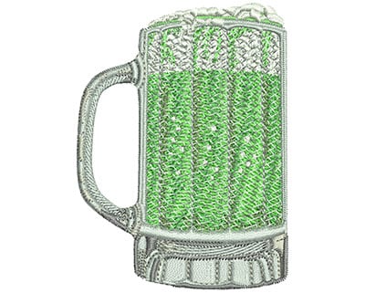 Embroidery Design: Green Beer Mug Lg<br> 2.58w X 3.51h