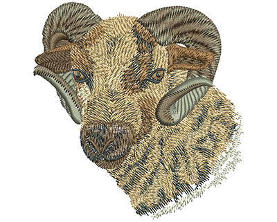 Embroidery Design: Ram Lg<br>3.49H x 3.36W | Embroidery Legacy Embroidery Design: Ram Lg<br>3.49H x 3.36W