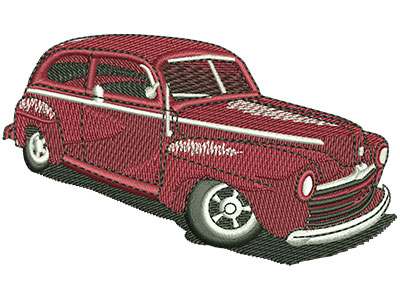 Embroidery Design: Classic Orange Car Lg<br> 3.99w X 2.33h