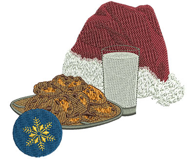 Embroidery Design: Santa's Milk And Cookies Lg<br> 4.53w X 4.04h