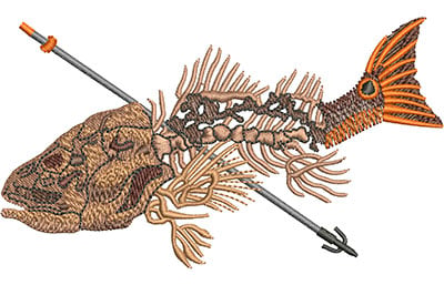 Embroidery Design: Bowfishing Red Lg<br> 4.52w X 2.56h