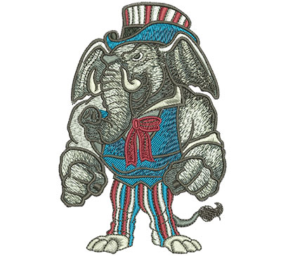 Embroidery Design: Republican Fight Lg<br> 2.95w X 4.51h