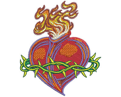 Embroidery Design: Sacred Heart Lg<br> 2.99w X 3.51h