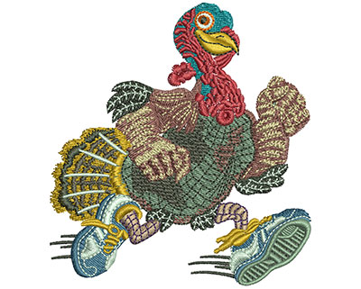 Embroidery Design: Turkey Run Lg<br> 3.22w X 3.51h | Embroidery Legacy Embroidery Design: Turkey Run Lg<br> 3.22w X 3.51h