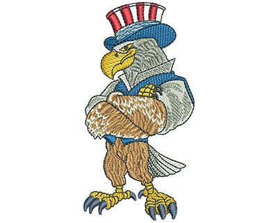 Embroidery Design: Proud Uncle Sam Eagle Lg<br> 2.05w X 4.02h