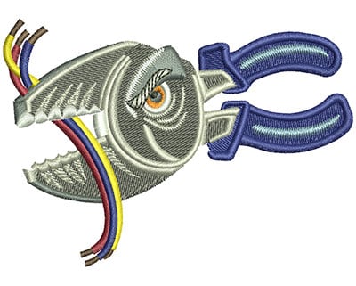 Embroidery Design: Angry Wire Cutters Lg<br> 4.00w X 2.83h