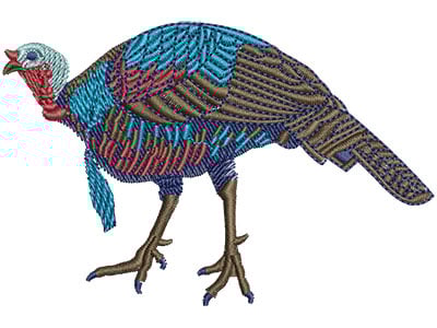 Embroidery Design: Turkey Walking Lg<br> 3.52w X 2.32h