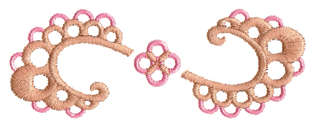 Embroidery Design: Lace Ender<br>4.00" x 1.48"