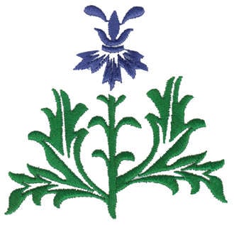Embroidery Design: Flower Embellishment<br>3.44" x 3.30"