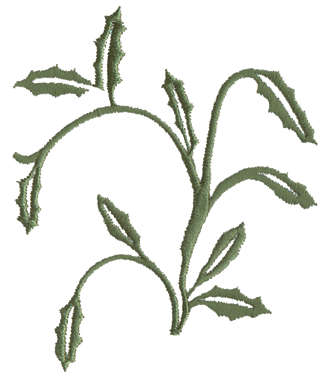 Embroidery Design: Leaves Embellishments<br>3.45" x 3.43"