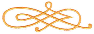 Embroidery Design: Scroll Work Embellishment<br>3.49" x 1.41"