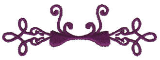 Embroidery Design: Pretty Bow Embellishment<br>3.51" x 1.20"