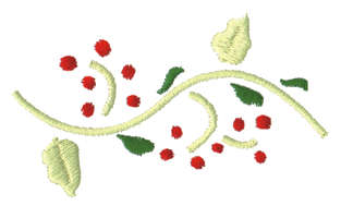 Embroidery Design: Berry Border<br>3.56" x 2.10"