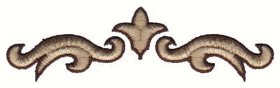 Embroidery Design: Stylized Scroll Work Line<br>4.01" x 1.18"