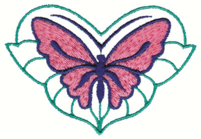 Embroidery Design: Stylized Butterfly<br>3.51" x 2.37"