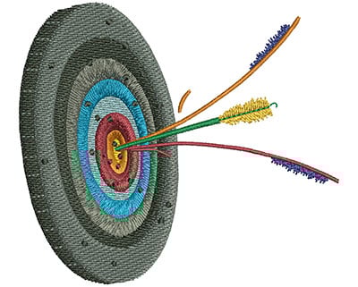 Embroidery Design: Arrow Split Lg<br> 3.55w X 3.12h