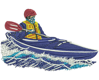 Embroidery Design: Kayak Cold Lg<br> 4.53w X 2.87h | Embroidery Legacy Embroidery Design: Kayak Cold Lg<br> 4.53w X 2.87h