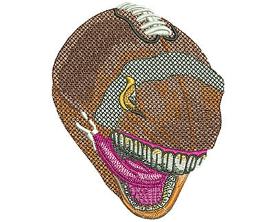 Embroidery Design: Football Angry Ball Lg<br> 3.16w X 3.98h