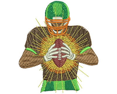 Embroidery Design: Football Slam Grip Lg<br> 3.00w X 3.48h