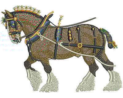 Embroidery Design: Shire Horse Lg<br> 4.50w X 3.28h