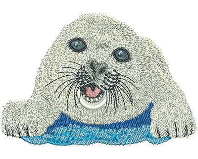 Embroidery Design: Baby Seal Lg <br> 4.42w X 3.02h
