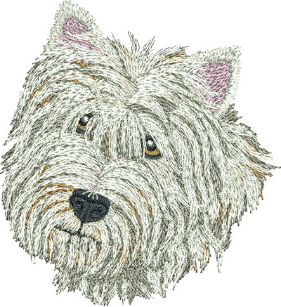 Embroidery Design: Westie Lg<br> 4.15w X 4.52h