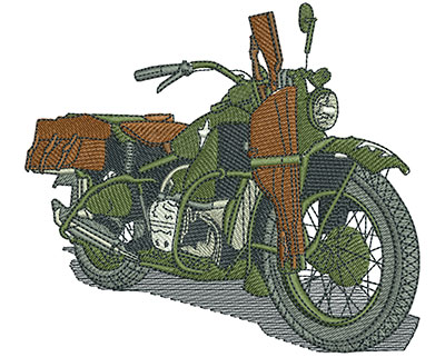 Embroidery Design: Shotgun Bike Lg<br> 4.50w X 3.98h | Embroidery Legacy Embroidery Design: Shotgun Bike Lg<br> 4.50w X 3.98h