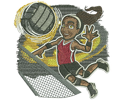 Embroidery Design: Girl Spike Lg<br> 4.41w X 4.49h