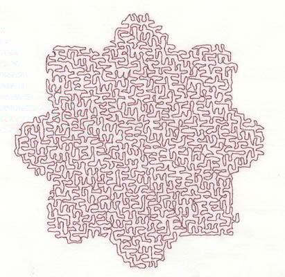 Embroidery Design: Stipple Flower High<br> 4.82w X 4.82h