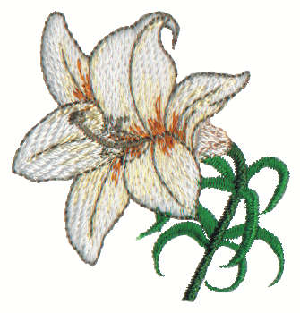 Embroidery Design: Lily<br>2.09" x 2.16"