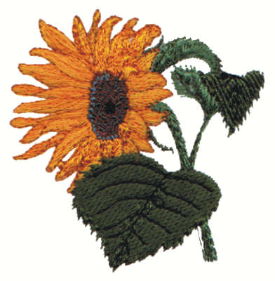 Embroidery Design: Sunflower<br>2.61" x 2.71"