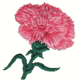 Embroidery Design: Carnation<br>2.06" x 2.09"