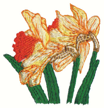Embroidery Design: Daffodils<br>2.14" x 2.26"