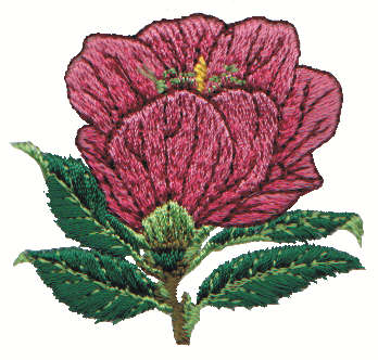 Embroidery Design: Magnolia<br>2.19" x 2.07"