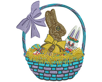 Embroidery Design: Chocolate Easter Bunny Lg<br> 3.92w X 4.52h | Embroidery Legacy Embroidery Design: Chocolate Easter Bunny Lg<br> 3.92w X 4.52h
