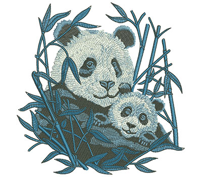 Embroidery Design: Panda And Cub Lg<br> 5.83w X 5.99h
