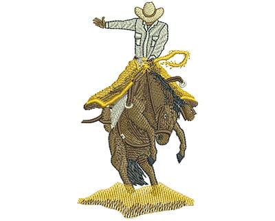 Embroidery Design: Bronco Rider Lg<br> 2.48w X 4.45h