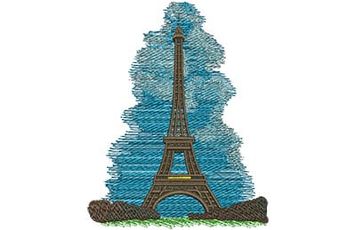 Embroidery Design: Eiffel Tower Lg<br> 4.36w X 5.59h