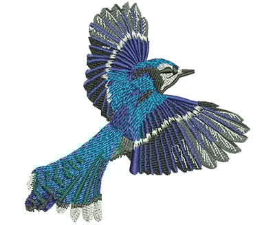 Embroidery Design: Bluejay Flight Lg<br> 4.59w X 4.49h